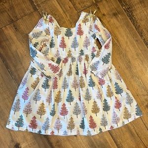 Holiday Dress w/ Gold bow detail